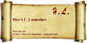 Hertl Leander névjegykártya